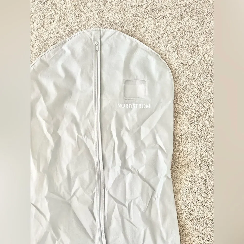 Nordstrom’s light gray garment bag